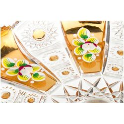 ТОРТОВНИЦА НА НОЖКЕ "LEFARD GOLD GLASS" ДИАМЕТР=27 СМ. ВЫСОТА=10 СМ. (КОР=6ШТ.)