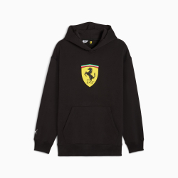 PUMA X SCUDERIA FERRARI МУЖСКАЯ ТОЛСТОВКА С КАПЮШОНОМ SPORTSWEAR SHIELD, ЧЕРНЫЙ