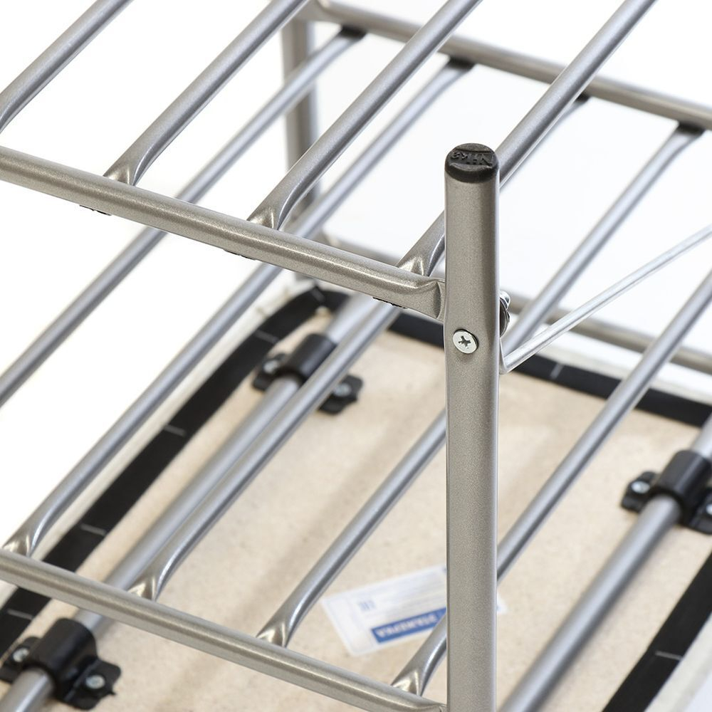 Полка для обуви, мет-л, 3 секц, 44х33х50 см, с сиден, сер, Nika, Б1/С