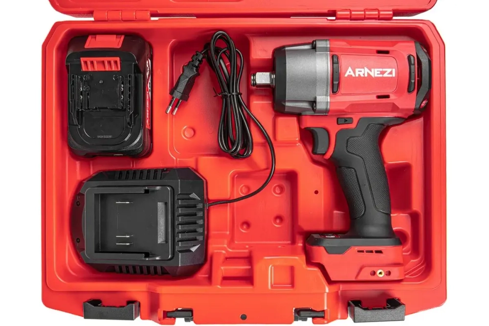 Гайковерт ударный аккумуляторный бесщеточный Arnezi 1/2", 1180Нм, 18В, 4.0А*ч R9000005