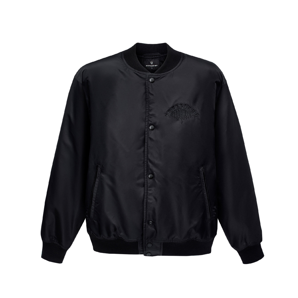 Куртка-Бомбер Питерский Щит Фрактура Чёрный / Черный