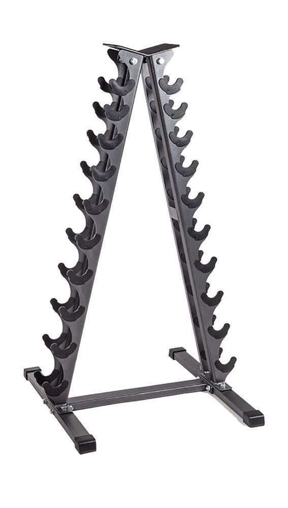 Стойка для 10 пар хромированных гантелей "Ёлочка"