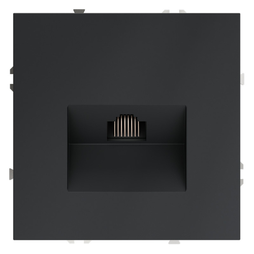 Розетка компьютерная встраиваемая VOLTUM S70 RJ45 кат.6, (графит)