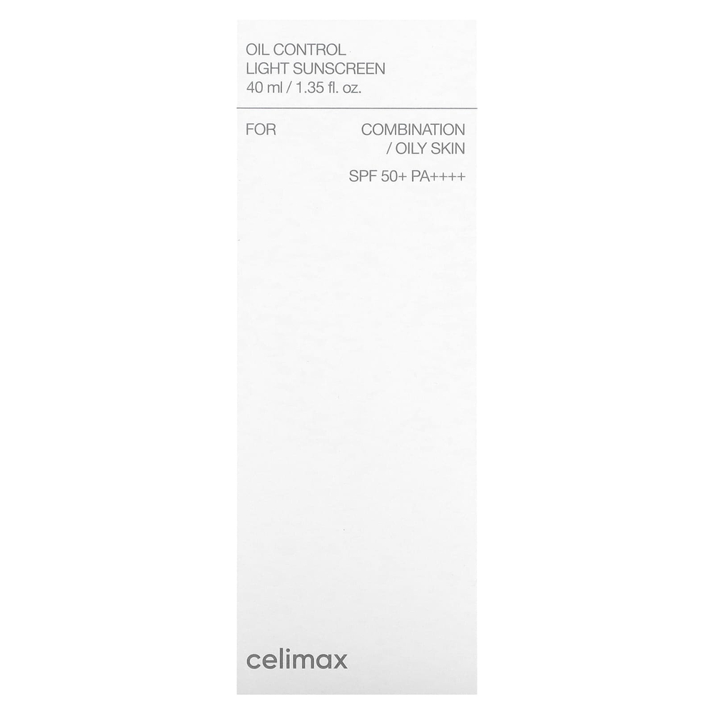 Celimax, Легкое солнцезащитное средство против масел, SPF 50+ PA ++++, 40 мл (1,35 жидк. унц.)