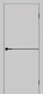 Межкомнатная дверь Optima Porte НЕАПОЛЬ 202 Молдинг SB (чёрный), Чёрная кромка