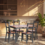 Обеденный комплект Соната (стол + 4 стула) / Sonata dining set массив сосны, стол: 120х75х73см  стул :41х50х95см, антик /графит