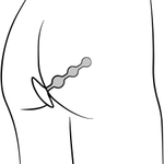 Фиолетовая силиконовая анальная цепочка 13,5см Romp Amp Silicone Anal Plug Dark Purple RP291SG4