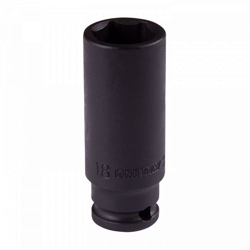 KING TONY (343518M) Головка торцевая ударная глубокая шестигранная 3/8", 18 мм