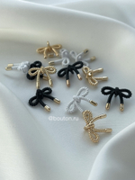 Пуговицы бантики черные