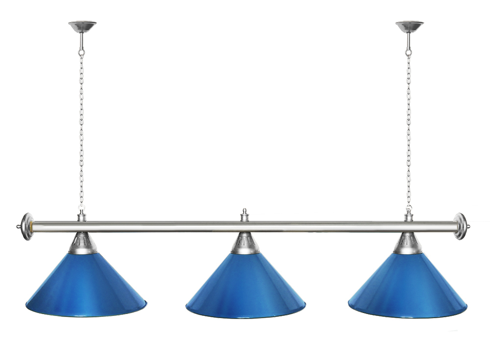 Лампа STARTBILLIARDS 3 пл. (плафоны зеленые,штанга зеленая,фурнитура золото)