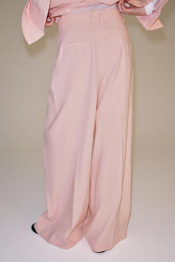 ZARA БРЮКИ С ЗАЩИПАМИ — ZW COLLECTION, РОЗОВЫЙ