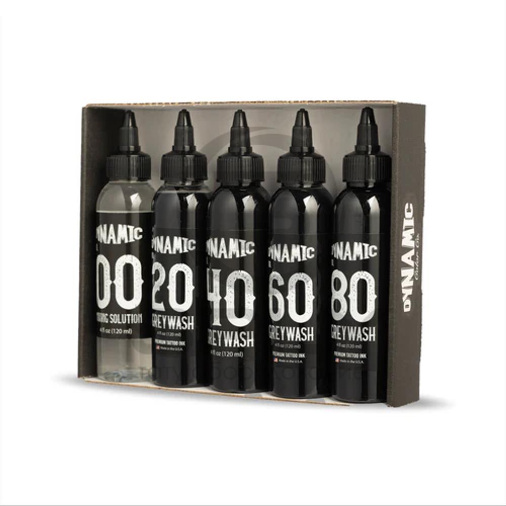 Краска Dynamic Greywash Tattoo Ink - Bottle Set