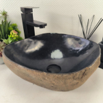 Раковина из речного камня RS-64996 41*37*15 0860