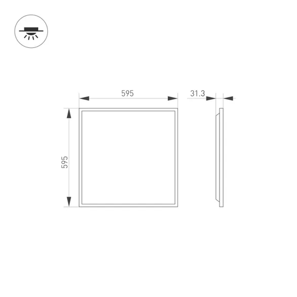 Светильник DL-TITAN-S600x600-40W Day4000 (WH, 120 deg, CRI90, 230V) (Arlight, IP40 Металл, 7 лет) 038426(1)
