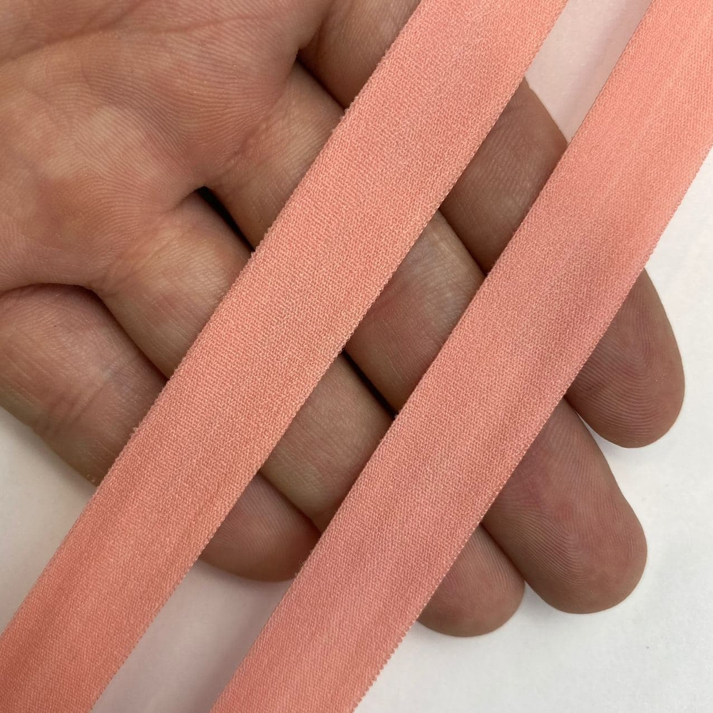 Бейка матовая светло-розовая 15 мм