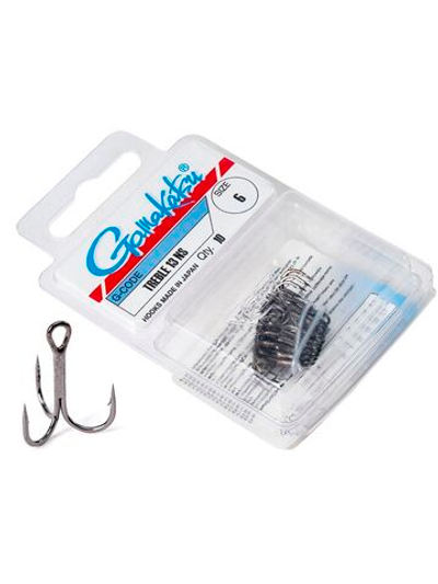 Крючки-тройники Gamakatsu 13NS TREBLE HOOKS BLACK размер 06 (упк.10шт.)