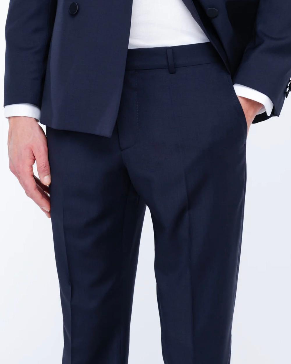 Мужской смокинг в полоску (синий) Б76