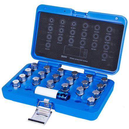 Цена на KING TONY (9BW0221) Набор насадок для монтажа/демонтажа секреток колес BMW, 21 предмет