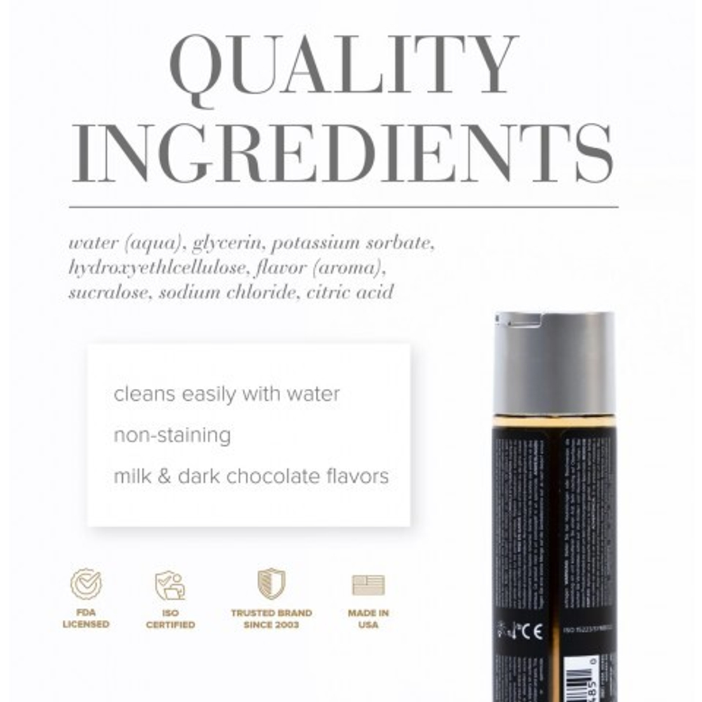 Вкусовой лубрикант "Яркий вкус двойного шоколада" Gelato Decadent Double Chocolate, 30 мл