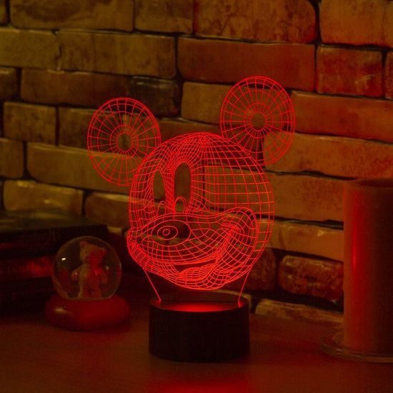 Светильник Микки Маус Mickey Mouse с иллюзией 3D
