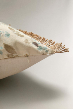 ZARA HOME ЧЕХОЛ ДЛЯ ДЕКОРАТИВНОЙ ПОДУШКИ С БАХРОМОЙ, РАЗНОЦВЕТНЫЙ