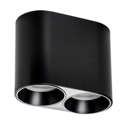 213467 Рамка (светильник) PVC д/LED-модулей 941хх и LED-ламп D50мм RULLO 2x ROUND ЧЕРНЫЙ