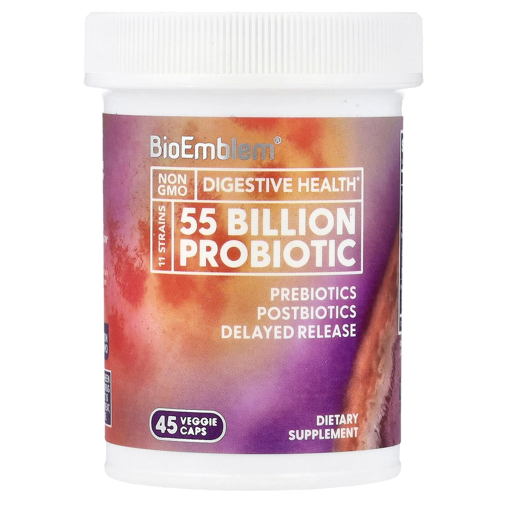 BioEmblem, 55 млрд пробиотиков, 45 растительных капсул
