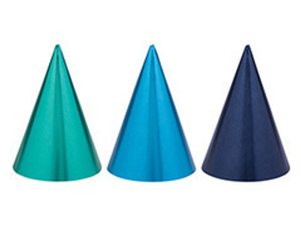 Колпаки, Оттенки синего, 3 цвета, 12 шт, 1 уп.