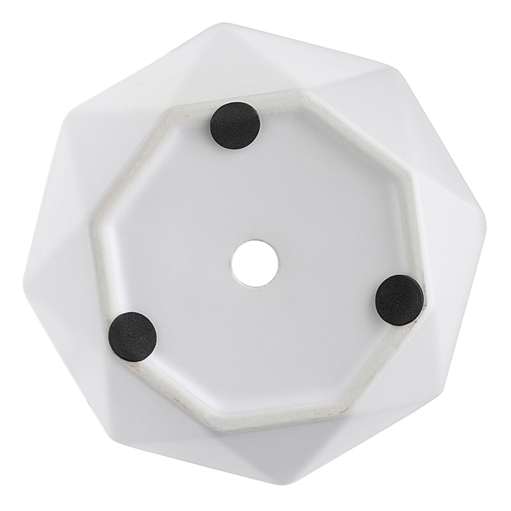 Горшок цветочный rhombus, 13,5 см, матовый белый