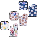 Прихватка в наборе с прихваткой-варежкой «Цветы», 25,5*15,5 см и 17*17 см, микс