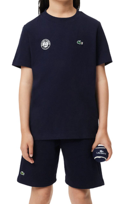 Футболка для мальчика теннисная Lacoste Kids Roland Garros Edition Performance Ultra-Dry Jersey T-Shirt - midnight