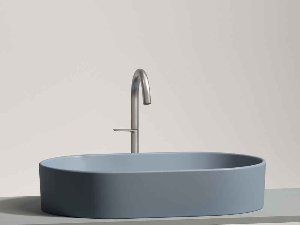 Умывальник чаша накладная овальная (цвет Серо-x