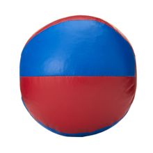 Медбол 3C144-K64, 2кг, иск.кожа, наполнитель резиновая крошка, диам. 19 см, маш сшивка, сине-красный