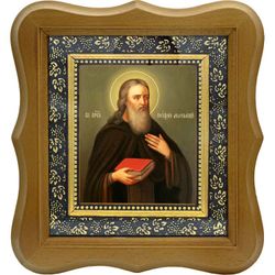 Онуфрий Печерский, Молчаливый преподобный. Икона на холсте.