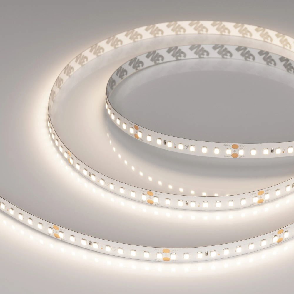 Светодиодная лента RT-A144-10mm 24V Day4000 (7.7 W/m, IP20, 2835, 5m) (Arlight, высок.эфф.200 лм/Вт) 036208