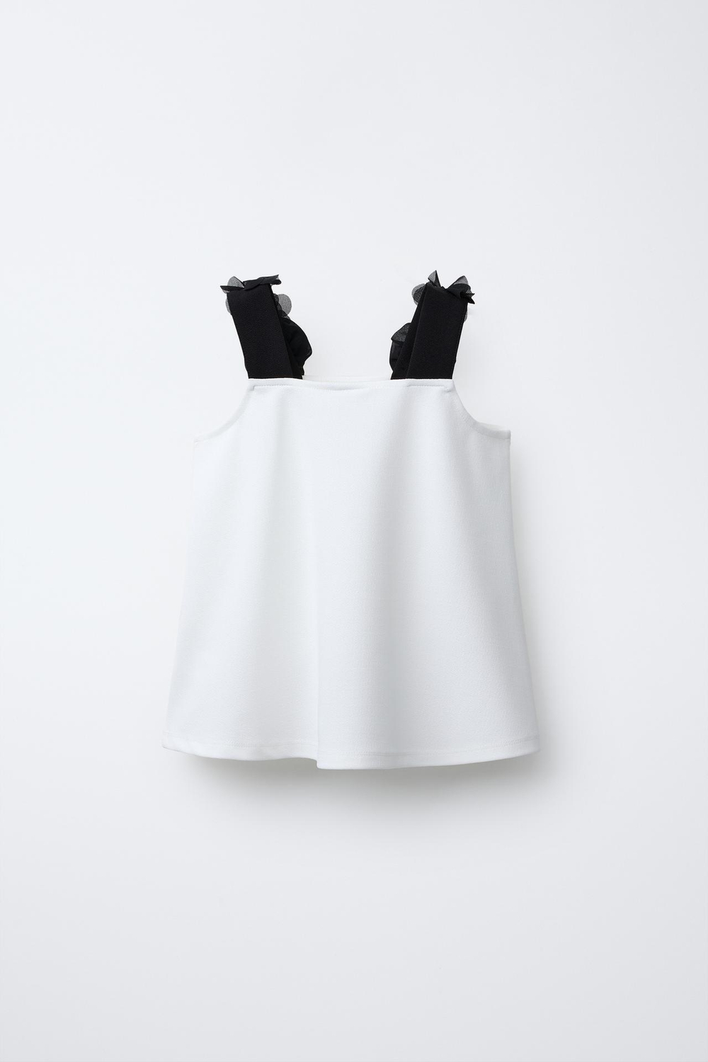 ZARA ТОП-ЖИЛЕТ НА БРЕТЕЛЯХ, БЕЛЫЙ