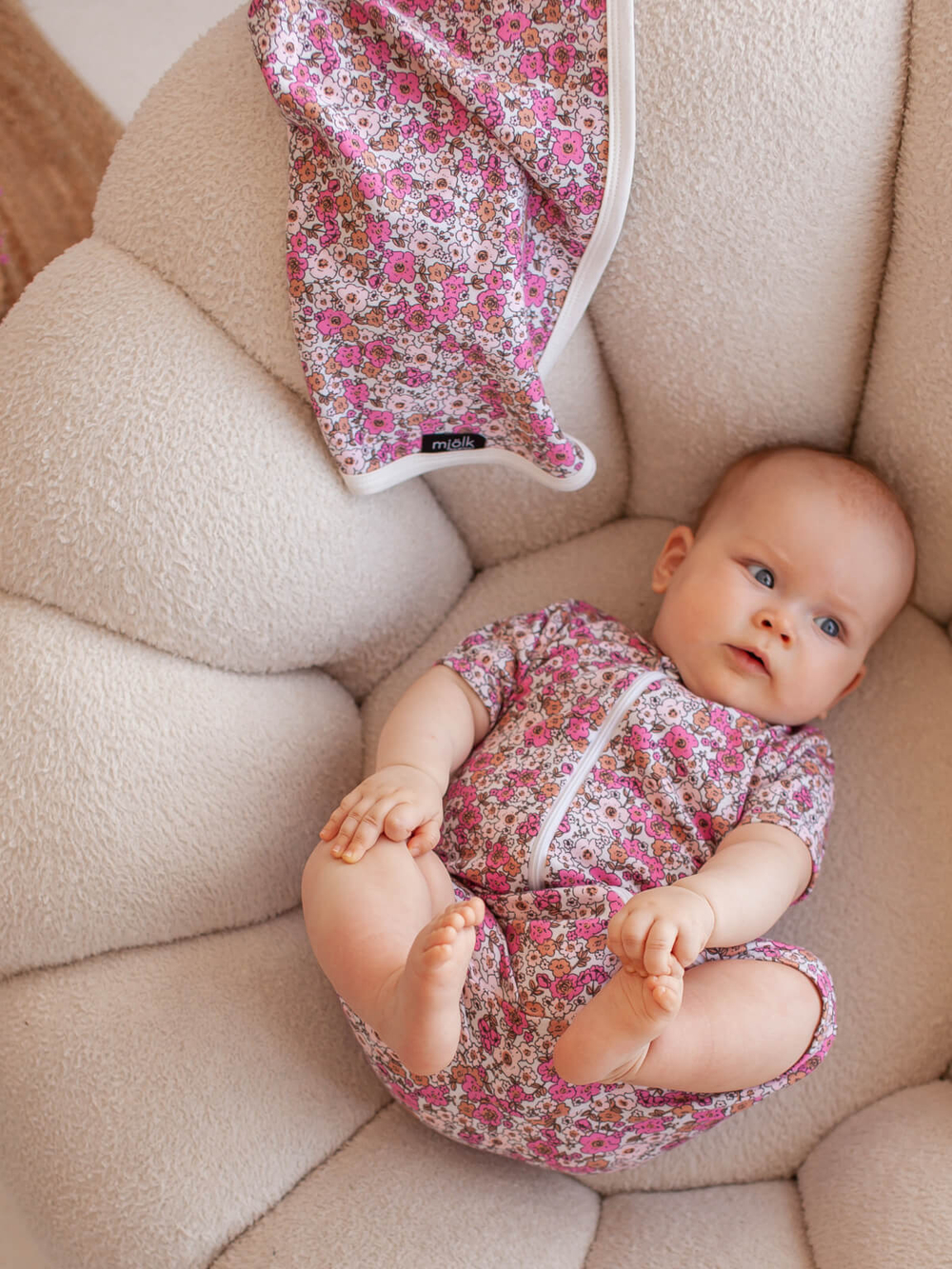 Двусторонний плед Mjölk Bloom