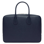 Valextra Millepunte Calfskin Laptop Bag Men"s Dark Blue