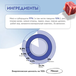 Влажный корм паучи для кошек Best Dinner Vet Profi Renal 0,085кг (диета при почечной недостаточности) говядина кусочки в соусе. 24 упаковки