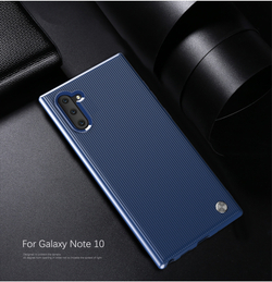 Чехол для Samsung Galaxy Note 10 цвет Blue (синий), серия Bevel от Caseport