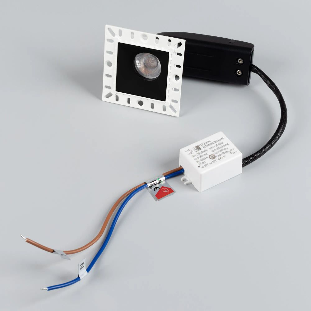 Светильник MS-RIALTO-TRIMLESS-S40x40-9W Day4000 (BK, 36deg, 230V) (Arlight, IP20 Металл, 5 лет) 044687