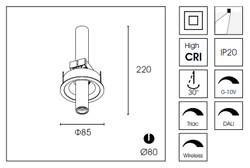 Встраиваемый светильник DA7503DR-A