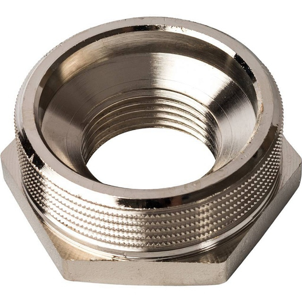 Футорка STOUT SFT 0029 - 2" x 1" (для стальных труб, латунь никелированная)