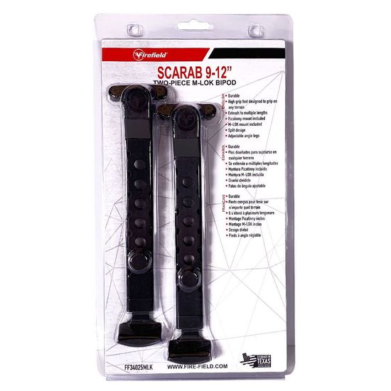 Сошки Firefield Scarab 9-12” Two-Piece для установки M-LOK Bipod (FF34025MLK) высота от 23 до 30см