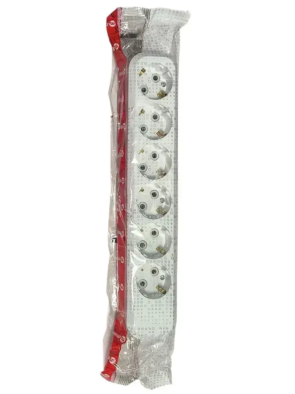 Колодка розеточная Makel 6 гнезд с заземлением 16А 3600Вт белая MGP 181