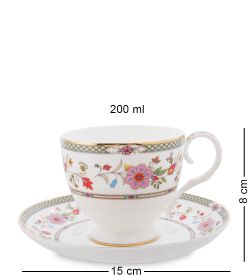 Pavone JK-210 Чайный сервиз 15 пр. на 6 перс. «Милано-Мариттима» (Milano Marittima  )