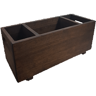 Органайзер 3 секции темный; дуб; H=12, L=30, B=12.5см