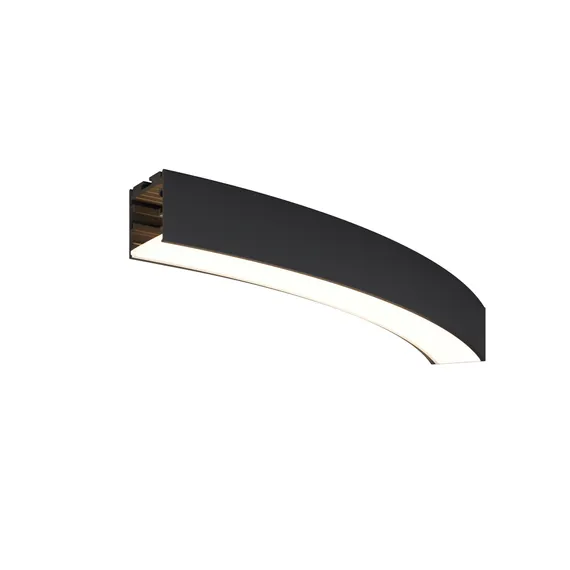 Радиусный профиль 35x35 D800мм 1/8 круга черный Led Strip alm-3535r-b-d-45°-0.8m