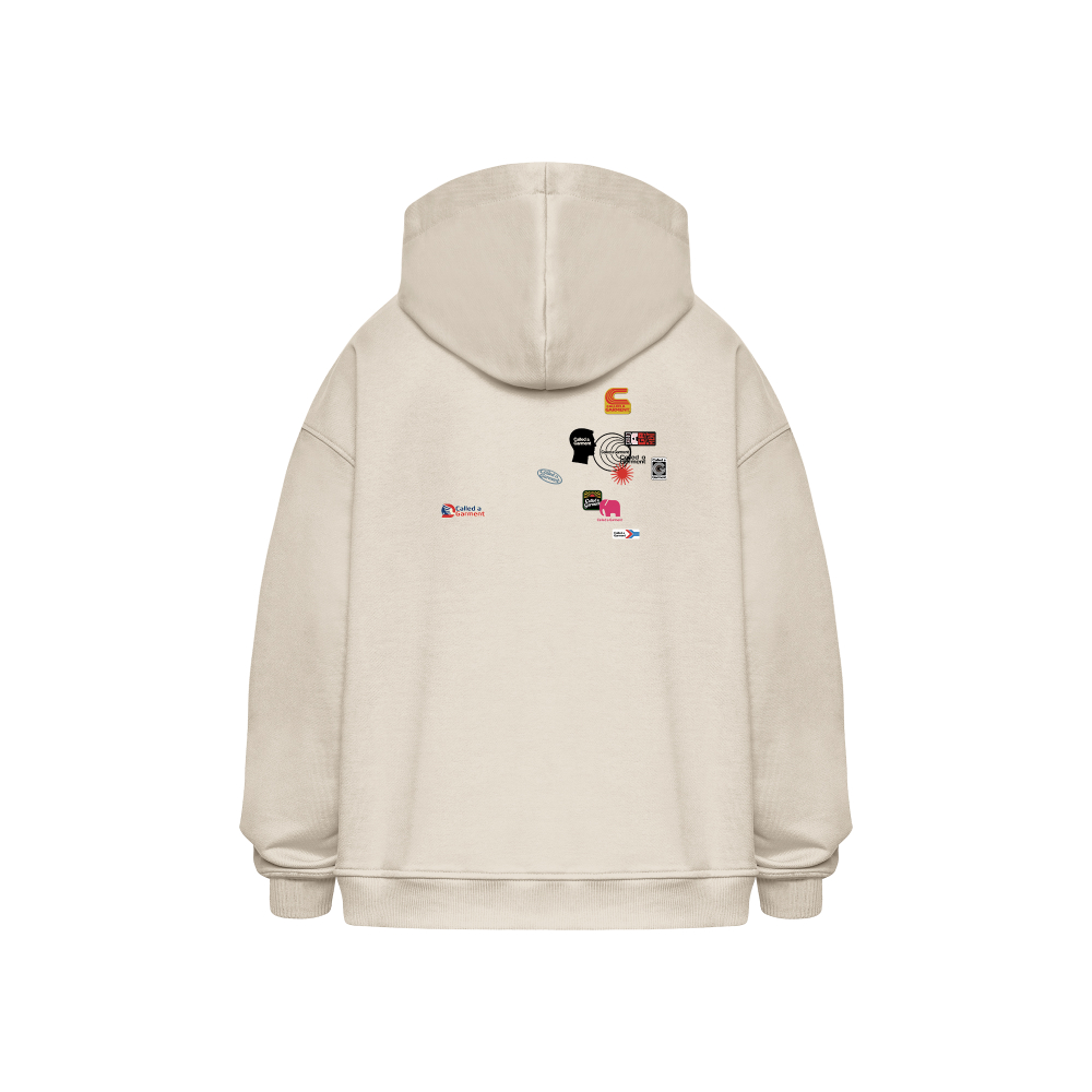 Худи Called a Garment Logo Mess "Beige"