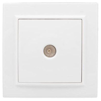 Минск Розетка TV 1-местная СП бел, 75Ом 5-862МГц EKF Basic